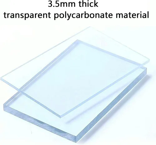 Vista 4 de Toldo transparente para puerta delantera, toldo para exteriores, cubierta de refugio contra la lluvia, cubierta de policarbonato de 0.138 in