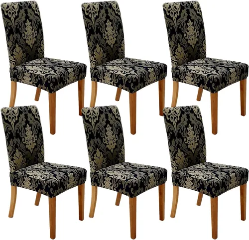 Vista 81 de SPRINGRICO Juego de 4 fundas para sillas de comedor, fundas elásticas para sillas de comedor, de elastano lavables, fundas para sillas Parsons