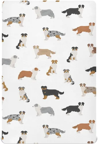 Vista 19 de English Bulldog - Sábanas transpirables para colchón de cuna, suaves y transpirables de 39 x 27 x 5 pulgadas Color: 12