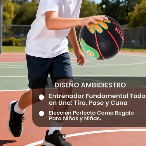 Vista 8 de KUYOTQ Size 5/6 Basketball 27.5"/28.5" for Kids Youth Womens with Visual Hand Print Guide, for Shooting Practice, Correct Shooting Form and Improve