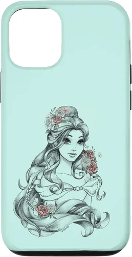Vista 26 de iPhone 16 Disney Beauty & The Beast Floral Belle Sketch Case