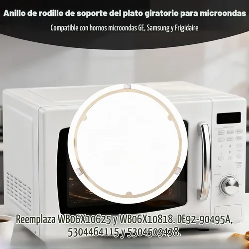 Vista 3 de Anillo de soporte giratorio de microondas de 8.5 pulgadas/8.5 in para GE Samsung Frigidaire