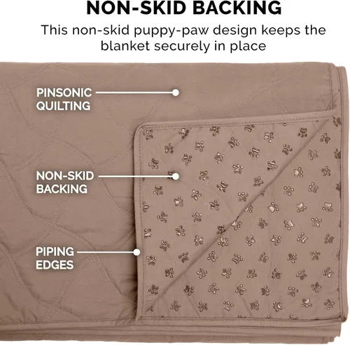 Vista 9 de Furhaven Funda Protectora de Colchón Impermeable y Antideslizante Tamaño Queen para Perros y Gatos, Lavable, Para Camas, Sofás y Asientos