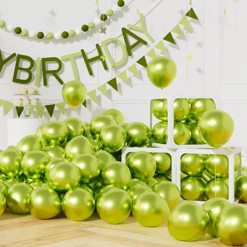 Vista 18 de AULE Globos Negros Metálicos de 5 pulgadas 50 Piezas Globos de Látex Negro Cromado Helio Brillante Engrosado Globo Decoración Perfecta para Fiestas