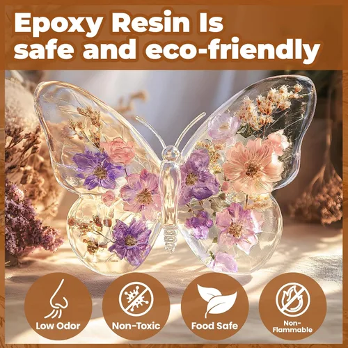 Vista 5 de LEEYA RESIN Kit de resina epoxi con bombas de 1 galón, resina epoxi transparente para mesa, ultra brillante, autonivelante resina epoxica para mesa