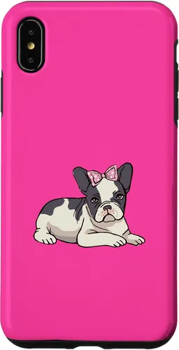 Vista 7 de iPhone 15 Francés Bulldog Francés Perro Cachorro Lindo Arco Mascota Cachorros Amor Caso