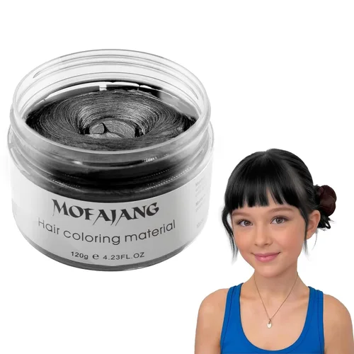 Vista 16 de Pomadas de cera de color blanco para el cabello, 4.23 onzas, material de cera natural para colorear el cabello, desechable, arcillas cenizas