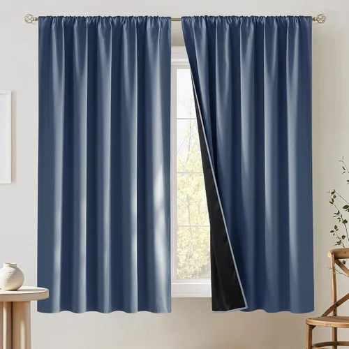 Vista 41 de NICETOWN Biscotti - Cortinas de cocina beige de 36 pulgadas de largo, bolsillo para barra, 100% opacas, casuales y relajantes, tratamientos