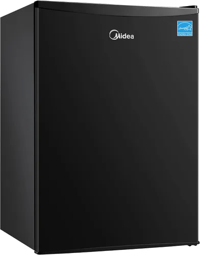 Vista 10 de Midea MERM33S1AST - Mini nevera compacta de 3.3 pies cúbicos con luz interna, termostato ajustable, puerta reversible, bajo ruido para dormitorio