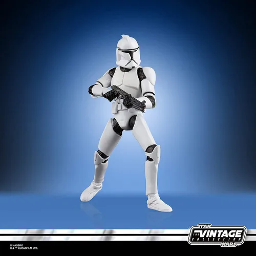 Vista 5 de STAR WARS The Vintage Collection - Juguete de soldado clon, figura de ataque de los clones a escala de 3.75 pulgadas, juguetes para niños a partir