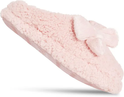 Vista 7 de Jessica Simpson Womens Plush Marshmallow Slide on House Slipper Clog with Memory Foam