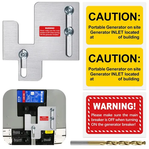 Vista 9 de Interbloqueo de generador para Eaton/Cutler Hammer con tiro vertical, paneles de 150 o 200 A mp con espaciado de 2 1/4 pulgadas, azul