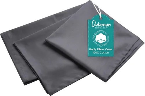 Vista 18 de Oubonun Funda de almohada corporal 100% algodón - 800 hilos/21x54, absorbente de humedad y transpirable, funda de almohada corporal de hotel premium