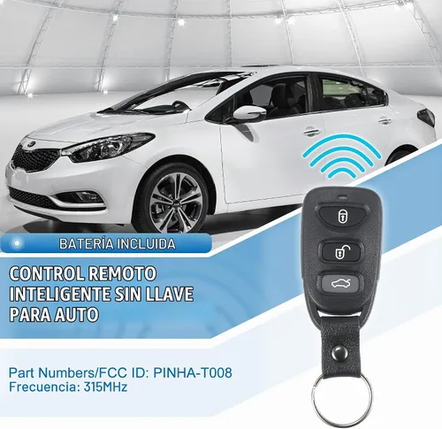 Vista 2 de X AUTOHAUX 2 piezas, mando a distancia con 4 botones para entrada sin llave de Kia Forte 2010 2011 2012 2013 PINHA-T008