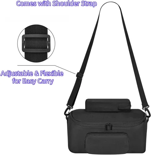 Vista 4 de Estuche de transporte para altavoz Bluetooth JBLs Xtreme 5 y accesorios, bolsa de almacenamiento para micrófono, con correa para el hombro