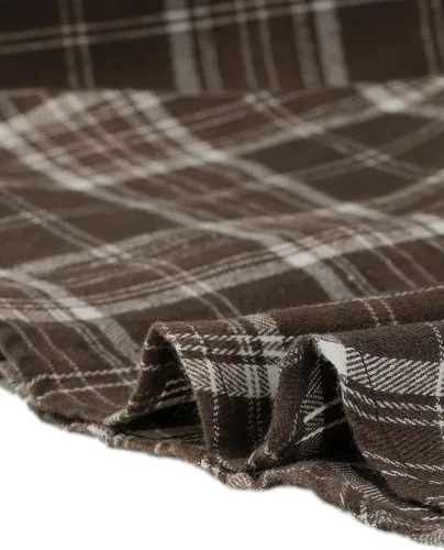 Vista 5 de Allegra K Vestido de Navidad a cuadros para mujer, de manga larga, con botones, con cinturón