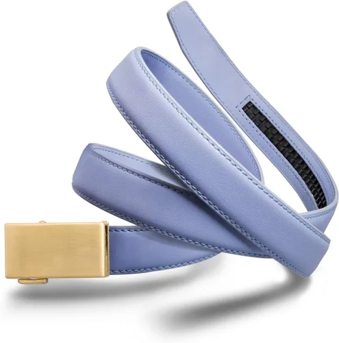 Vista 9 de Mission Belt Cinturón de trinquete de cuero para mujer, colección de cuero de 1.181 in oro/cuero negro