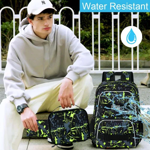 Vista 46 de Mochila para laptop, 16 pulgadas, bolsa escolar y bolsa de almuerzo, mochilas resistentes al agua para adolescentes, niñas, mujeres, estudiantes