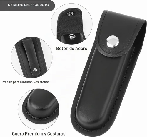 Vista 2 de A.I.FORCE Funda de cuero para cuchillos plegables de 4 pulgadas