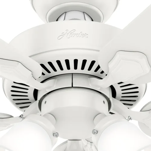 Vista 8 de Hunter Swanson 50885 - Ventilador de techo interior de 44 pulgadas con luces LED, ventilador de techo blanco con cadena de tracción