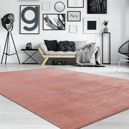 Vista 11 de Paco Home Alfombra suave en cobre acogedora alfombra antideslizante color sólido lavable, tamaño: 6'7" x 9'2" Marrón cobre