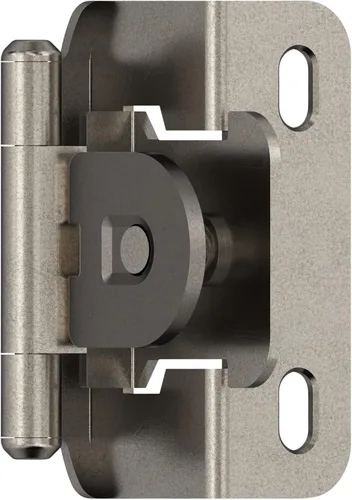 Vista 11 de Amerock Bisagra de gabinete doble desmontable Bisagra insertada de 3/8 pulgadas (10 mm) Bronce frotado con aceite Juego de 2 Bisagra