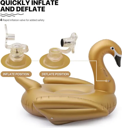 Vista 7 de Flotador inflable gigante para piscina con alas estables para decoraciones de fiesta de verano, flotador de piscina para adultos