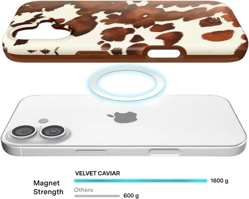 Vista 1211 de VELVET CAVIAR Funda para iPhone 15, compatible con MagSafe, probada contra caídas de 10 pies, fundas protectoras de diseño, leopardo color rosa