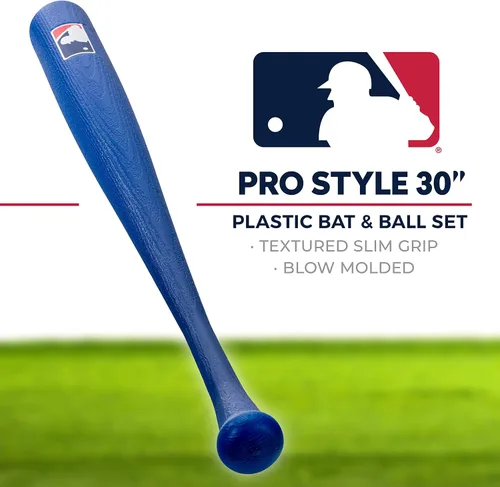 Vista 2 de Franklin Sports MLB Kids Baseball Bat and Ball Set - Lightweight 30" Youth Plastic Bat - Multiple