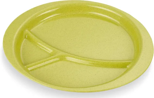 Vista 4 de Ozeri Juego de platos Earth para niños, 100% hecho de una planta, verde