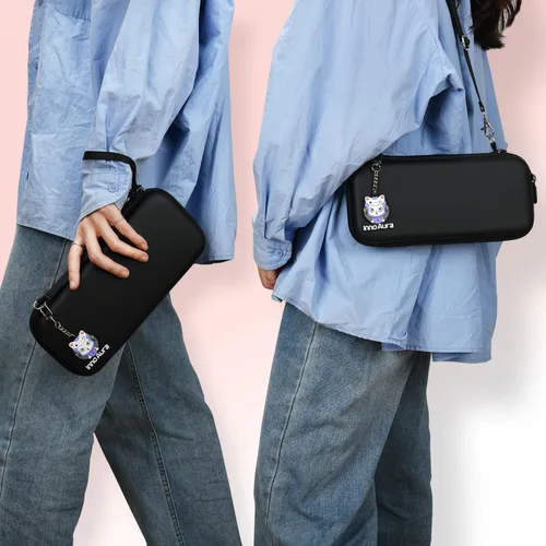 Vista 7 de Funda Switch para interruptor NS, kit de accesorios de interruptor 16 en 1 con funda de transporte para interruptor, funda protectora