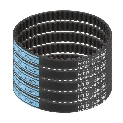 Vista 29 de uxcell 5 piezas HTD-3M Correa de distribución de goma 48 dientes, 144 mm de paso, 6 mm de ancho x 2,4 mm de altura, Correa de polea de distribución