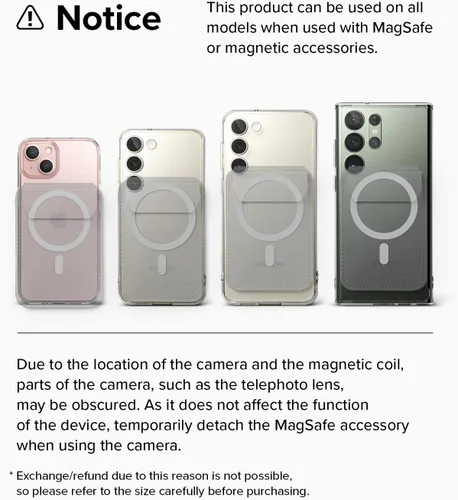 Vista 3 de Ringke Cartera magnética con soporte [capacidad para hasta 3 tarjetas] Cartera de teléfono compatible con MagSafe, soporte ajustable en ángulo