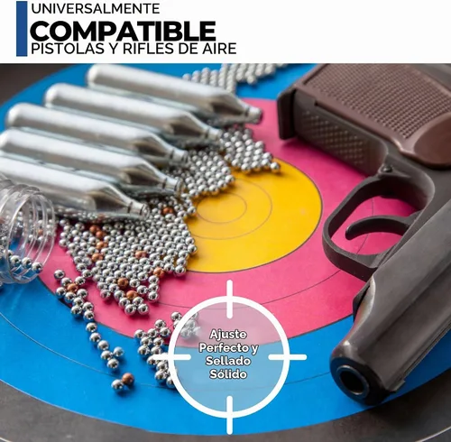 Vista 6 de ICO 12 Gram Co2 Cartridges Non-Threaded, CO2 cartridges BB Gun, CO2 BB Pistol, Airsoft Pistol, and Paintball Markers