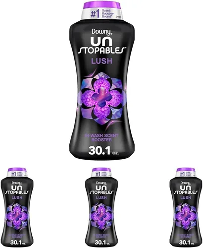 Vista 40 de Downy Unstopables - Perlas potenciadoras de aroma de lavandería para lavadora, exuberante, 10 onzas (paquete de 4)