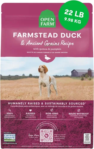 Vista 12 de Open Farm - Alimento seco para perros con cerdo y granos ancestrales, receta de cerdo criado de forma humanitaria con granos sanos, sin saborizantes