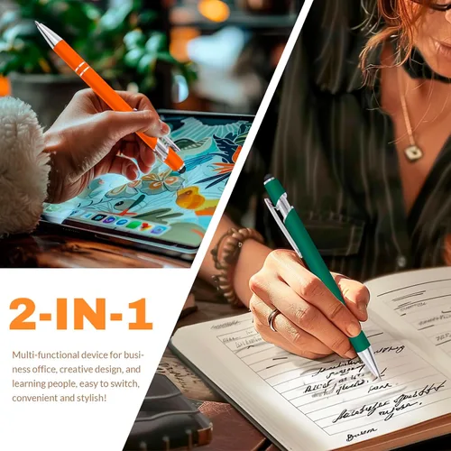 Vista 4 de Bolígrafos personalizados, bolígrafo grabador de negocios personalizados, bolígrafos personalizados con nombre, lápices capacitivos para pantallas