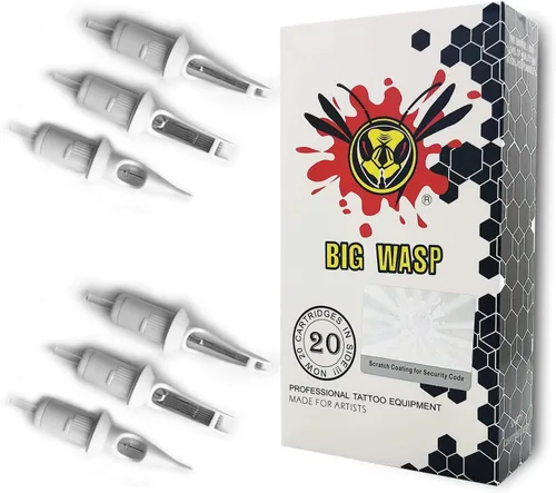 Vista 7 de BIGWASP Cartucho de aguja de tatuaje desechable profesional 1003RL #10 Bugpin 3 Round Liner (3RL) 20Pcs #10 Bugpin, se adapta a la mayoría