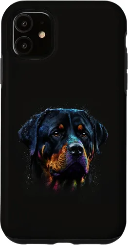Vista 8 de Rottweiler Dog Face Watercolor Colorful Art Hand Drawn Case for iPhone 17