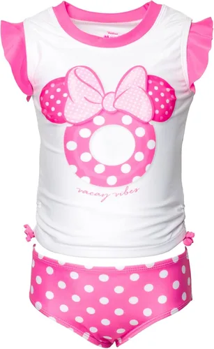 Vista 2 de Disney Minnie Mouse Racerback Tankini Top and Bikini Bottom Conjunto de natación de bebé a niño grande