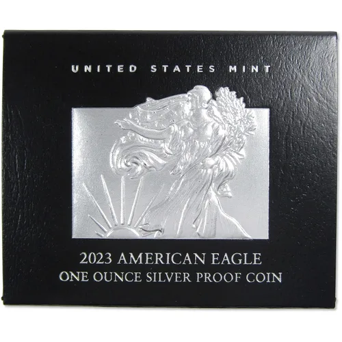 Vista 5 de 2023 W American Silver Eagle Bullion Proof $1 Moneda OGP COA SKU: OPC99