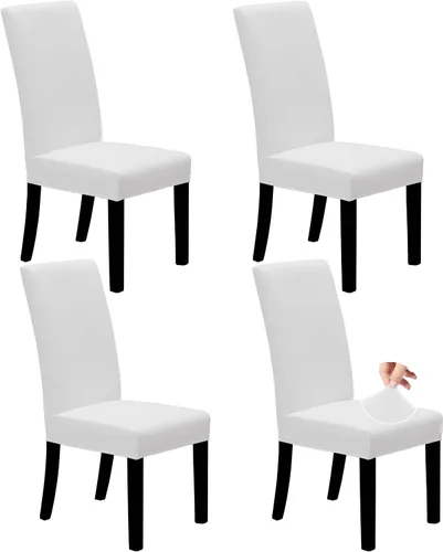Vista 31 de Easy-Going - Juego de 2 fundas elásticas para sillas de comedor, fundas para sillas de comedor, fundas para sillas Parsons para comedor, ceremonia