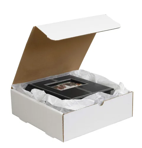 Vista 4 de Aviditi Cajas de correo de literatura blanca, 14 x 14 x 2 pulgadas, paquete de 50, a prueba de aplastamiento, para envío, correo y almacenamiento