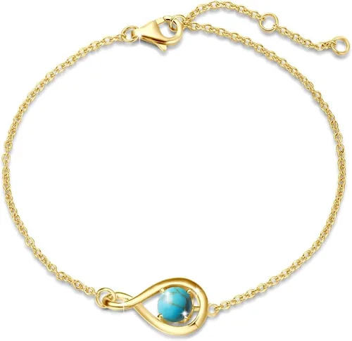 Vista 23 de FANCIME 925 Sterling Silver Infinity Birthstone Bracelets for Women abr-04