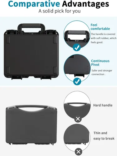 Vista 5 de Funda de transporte de auriculares VR para Oculus Quest 2, se adapta a todas las correas Elite, funda rígida para proteger accesorios Oculus Quest