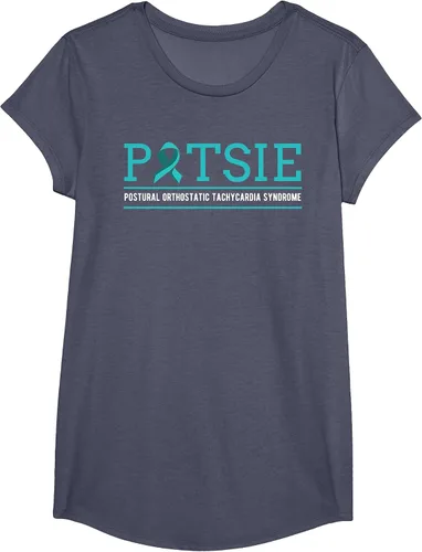 Vista 18 de POTS Dysautonomia Turquoise Ribbon Autonomic Dysfunction T-Shirt Asphalt Grey