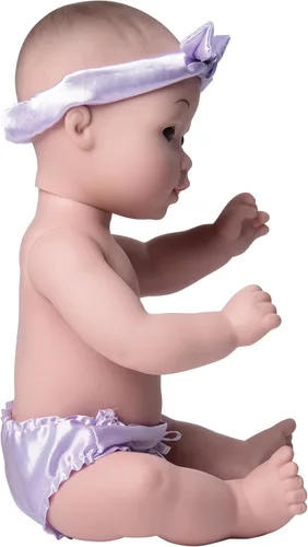 Vista 5 de Constructive Playthings Muñeca de bebé tierna de 12 pulgadas, asiática con manta, modelo: UNI-204