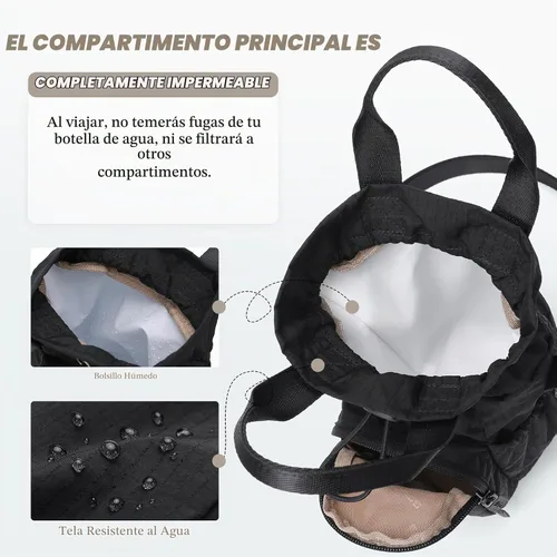 Vista 2 de Bolsa grande para botella de agua de 32/40/42/64 onzas, bolsa cruzada con cordón casual para taza de agua