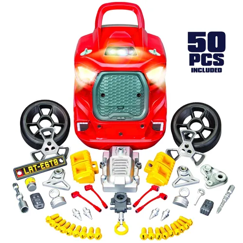 Vista 5 de Lanard: Motor Master Engine Workshop, Tuff Tools - Juego de revisión de motor de luz y sonido, desmonta y reconstruye, para edades de 3 años