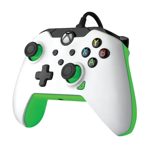 Vista 6 de PDP Wired Controller Neon White for Xbox Series XS, Gamepad, Wired Video Game Controller, Gaming Controller, Xbox One, Officially Licensed - Xbox